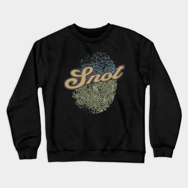 Snot Fingerprint Crewneck Sweatshirt by anotherquicksand